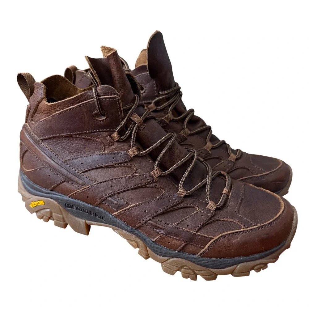 Merrell Moab 2 Adv Mid Waterproof Brown Leather Hiking Boots Mens 13 J003643
